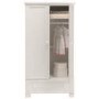 Nursery Wardrobe with Drawer and Shelf in White - Montreal - East Coast