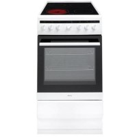 Amica 508CE2MSW 50cm Single Fan Oven Electric Cooker with Ceramic Hob - White