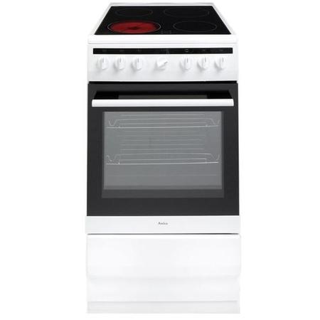 Amica 508CE2MSW 50cm Single Fan Oven Electric Cooker with Ceramic Hob - White