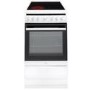 Amica 508CE2MSW 50cm Single Fan Oven Electric Cooker with Ceramic Hob - White