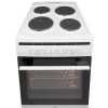 Amica 50cm Electric Cooker With Solid Plate Hob - White