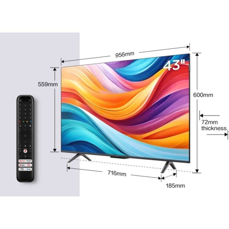 TCL C655K 43 inch Smart 4K Ultra HD Android QLED TV
