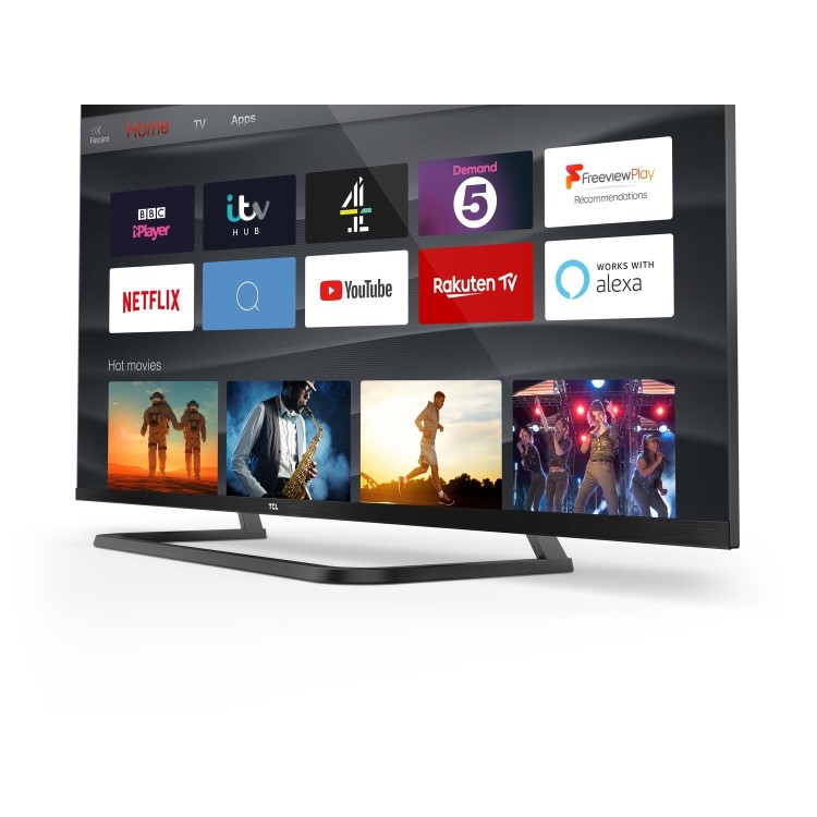 TCL 50 inch Ultra Slim 4K UHD TV with HDR PRO and Freeview TV