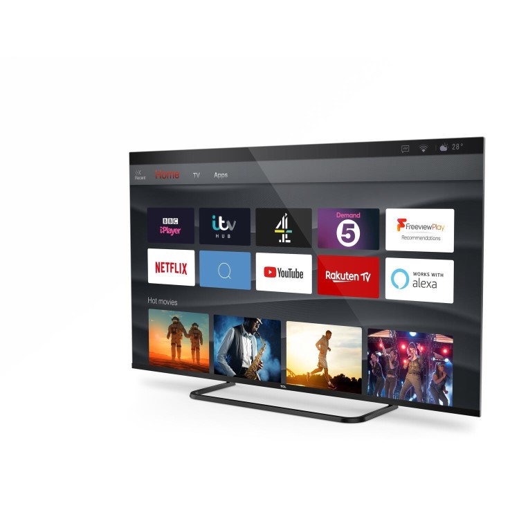 TCL 50 inch Ultra Slim 4K UHD TV with HDR PRO and Freeview TV
