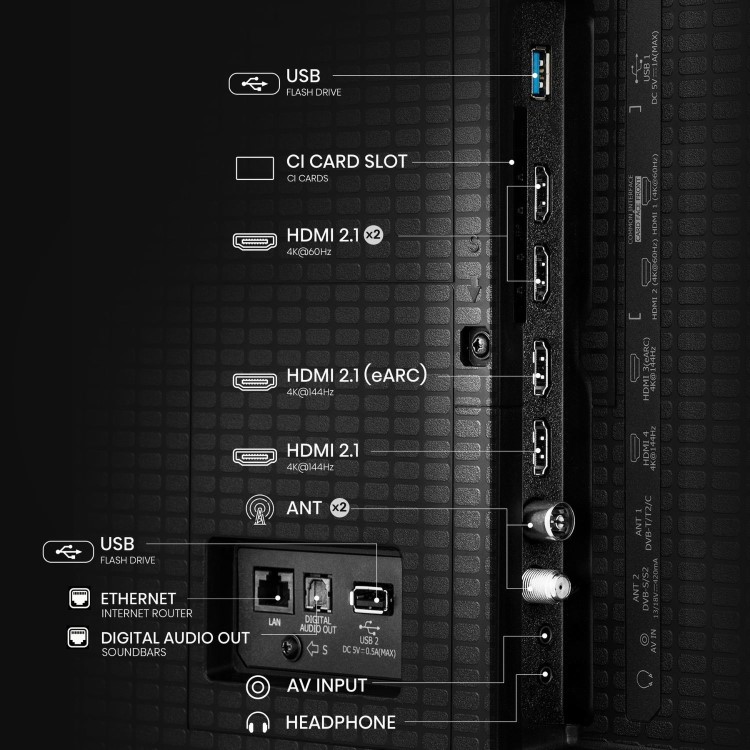 Hisense U7QTUK 50 inch Smart 4K Ultra HD Mini-LED TV