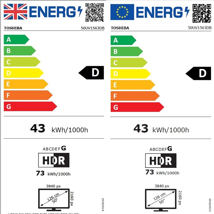 Toshiba 50UV1563DB 50 Smart 4K HDR LED TV – Dolby Vision & Freely Streaming