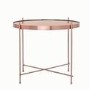 Oakland Metal and Glass Copper Side Table