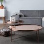 Oakland Metal and Glass Copper Side Table