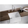 Blanco Single Bowl Undermount Ceramic Belfast Kitchen Sink - White