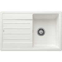 Single Bowl Black Inset White Kitchen Sink - Blanco Legra 45S
