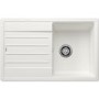 Single Bowl Black Inset White Kitchen Sink - Blanco Legra 45S