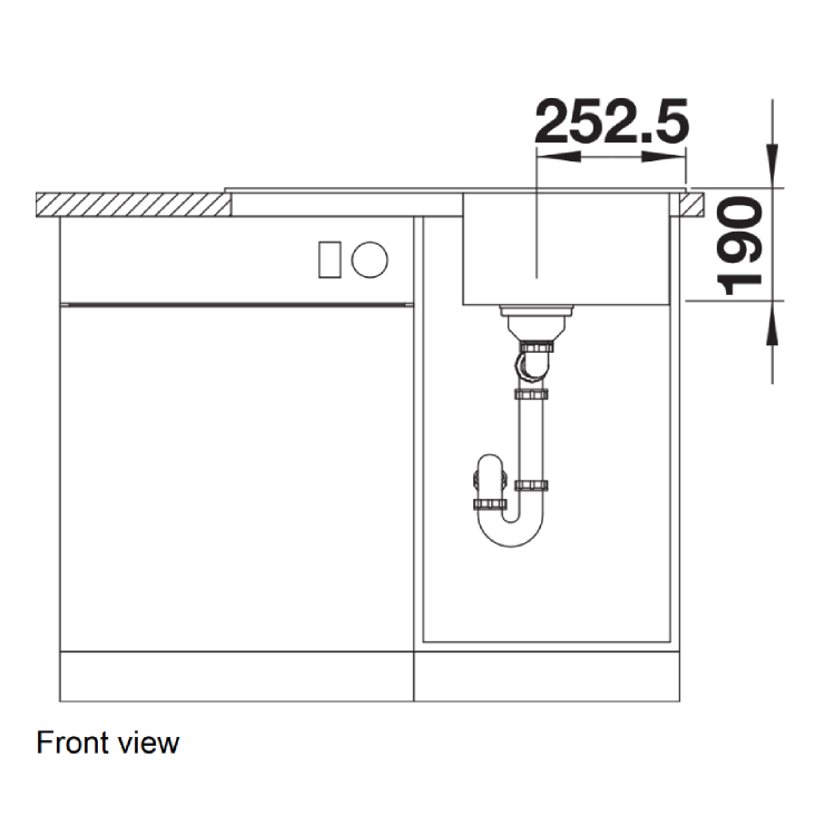 Single Bowl Black Inset White Kitchen Sink - Blanco Legra 45S