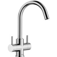 Blanco Camia Dual Lever Kitchen Tap - Chrome