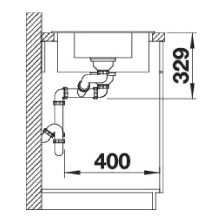1.5 Bowl Black Inset Black Kitchen Sink - Blanco Legra 45S