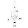 Blanco Max II Dual Lever Kitchen Mixer Tap - Steel