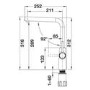 Blanco Lax Dual Lever Monobloc Kitchen Mixer Tap - Black