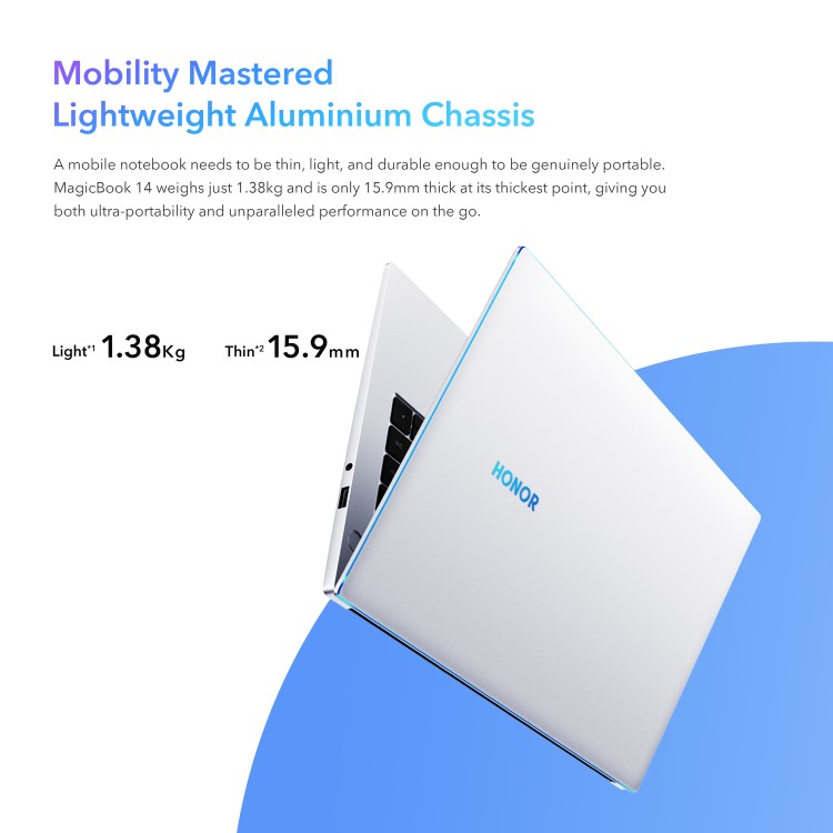 Honor MagicBook 14 AMD Ryzen 5 3500U 8GB 256GB SSD Radeon Vega 8 14 Inch Full HD Windows 10 Laptop Silver 