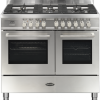 Britannia Q Line 100cm Double Oven Dual Fuel Range Cooker - Stainless Steel