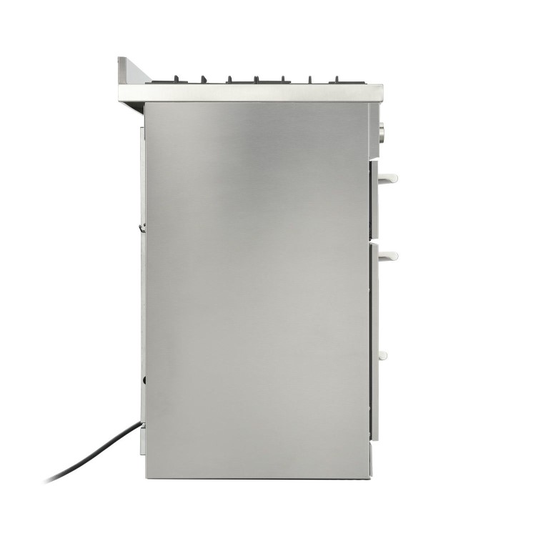Refurbished Britannia Q Line Modern 100cm Double Oven Dual Fuel Range Cooker Stainless Steel