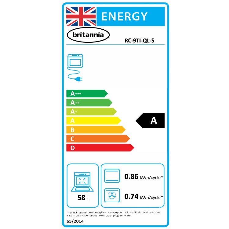 Britannia Q Line Modern 90cm Double Oven Induction Electric Range Cooker - Stainless Steel