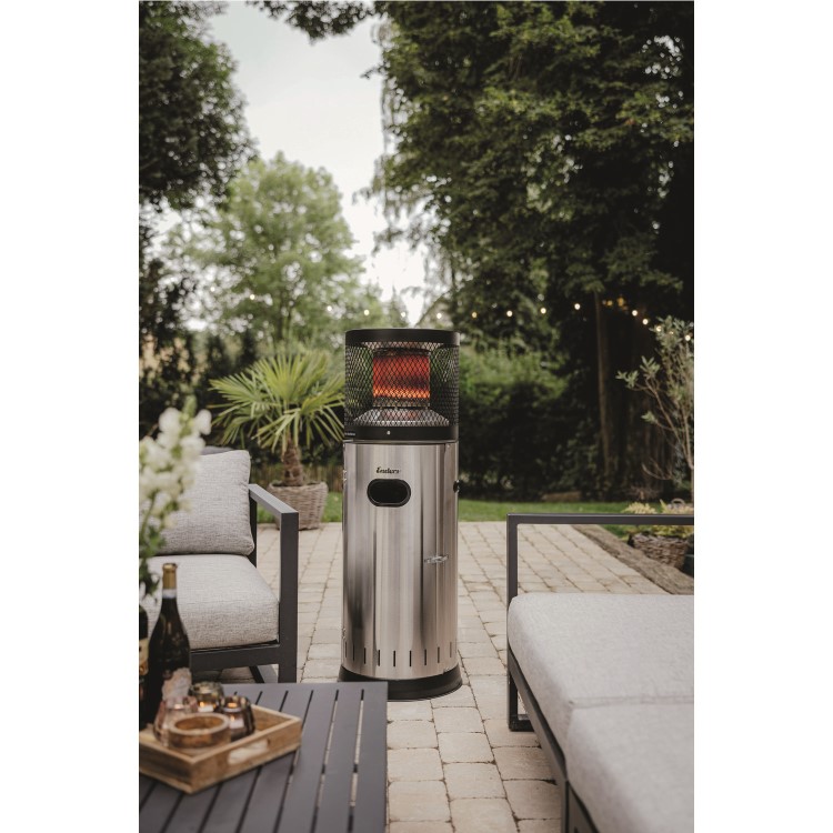 Enders Bullet Polo Patio Gas Heater in Stainless Steel