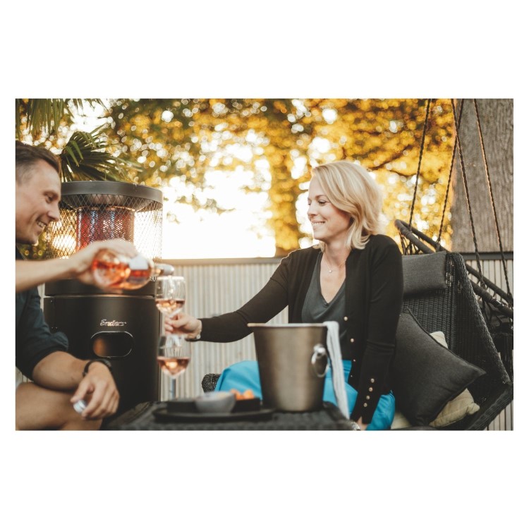 Enders Bullet Polo Patio Gas Heater in Black