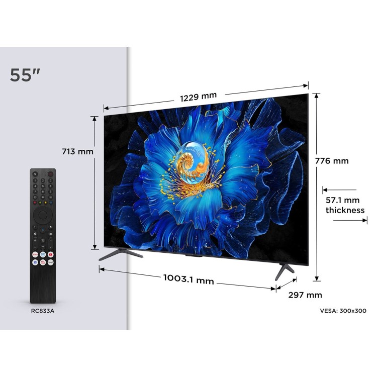 TCL C6KS 55 inch 4K Ultra HD QLED Smart Google TV