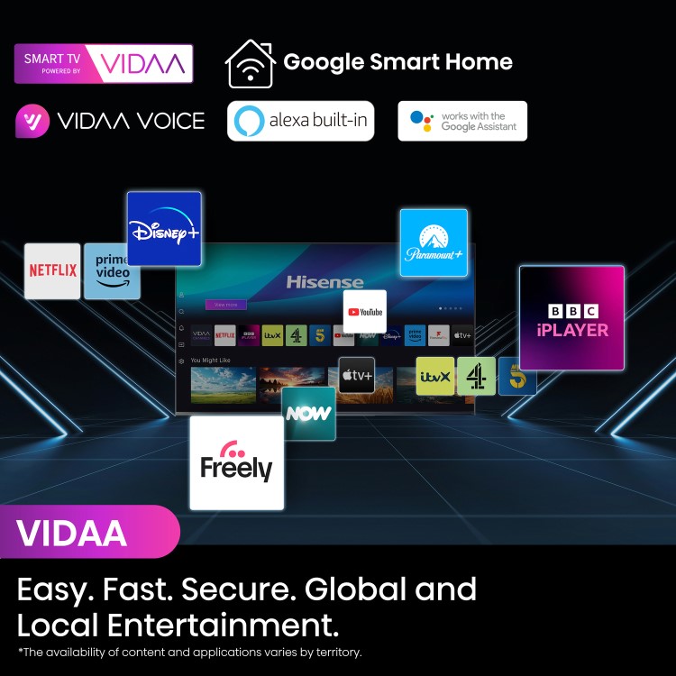 Refurbished Hisense 55 inch Smart TV Wi-Fi 4K Ultra HD QLED TV