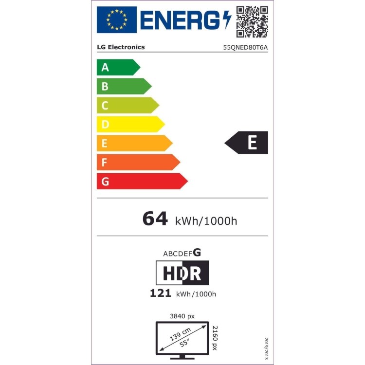 Refurbished LG QNED80 55 inch QNED AI 4K HDR Smart TV