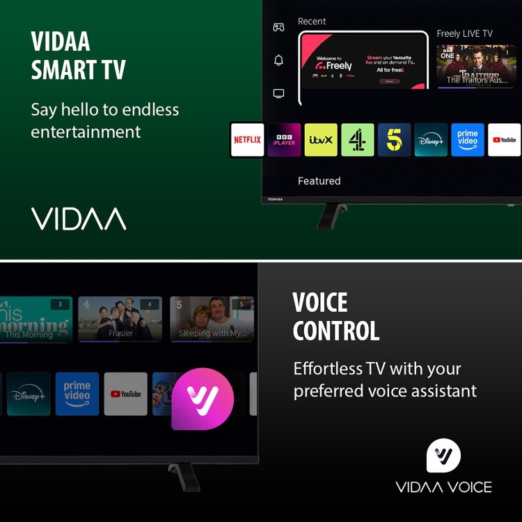 Toshiba 55UV1563DB 55 Smart 4K HDR LED TV – Dolby Vision & Freely Streaming