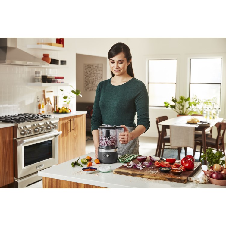KitchenAid 1.2L Cordless Mini Food Processor - Charcoal Grey