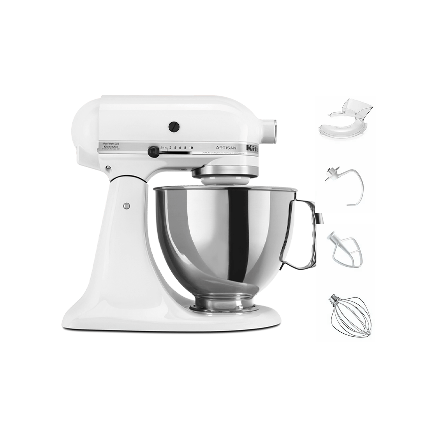 KitchenAid Artisan Stand Mixer with 4.8L Bowl in White - Page 1 