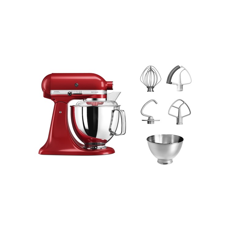 KitchenAid Artisan Stand Mixer with 4.8L & 3L Bowls in Empire Red