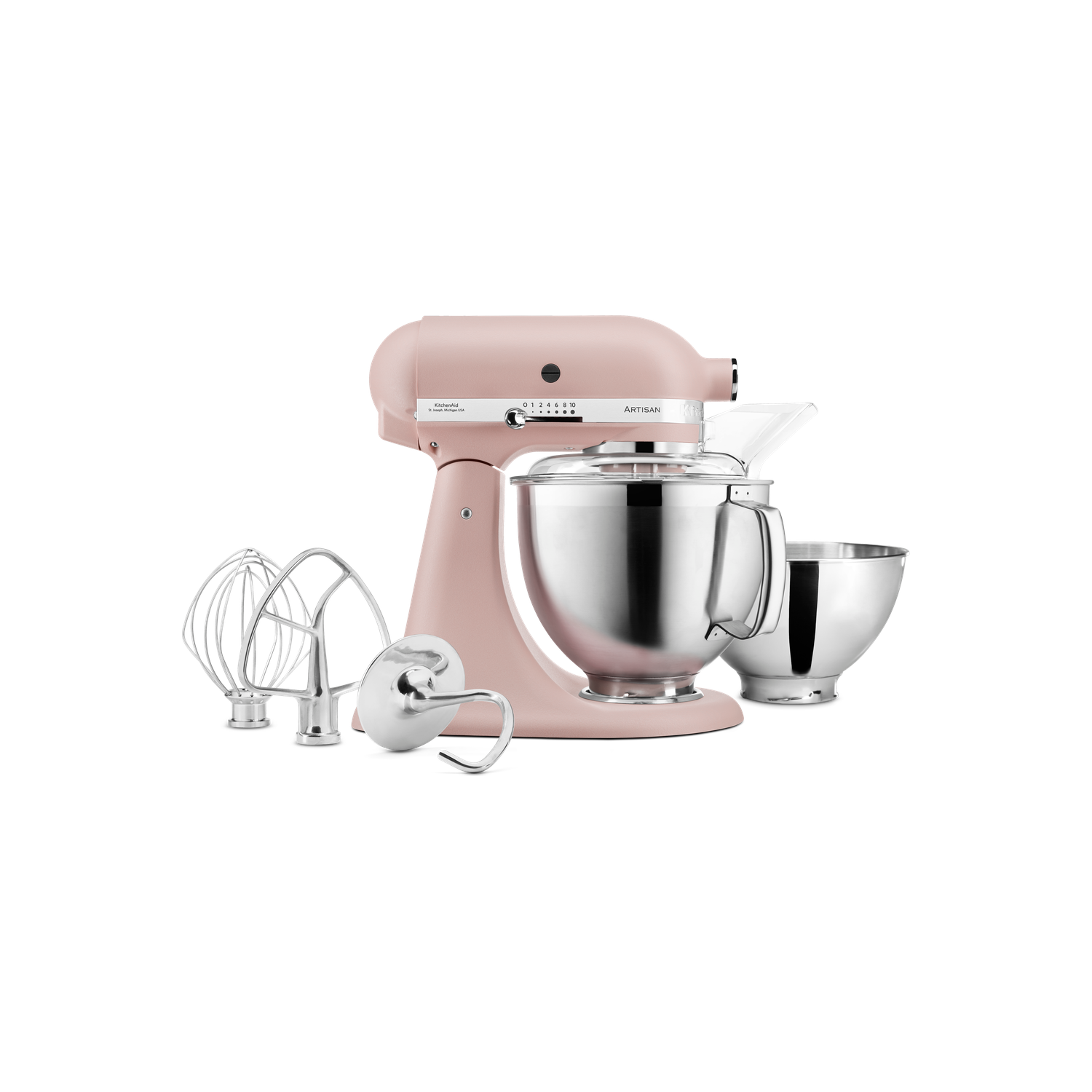 KitchenAid Artisan Stand Mixer with Twotone 4.8L & 3L Bowls in Pink