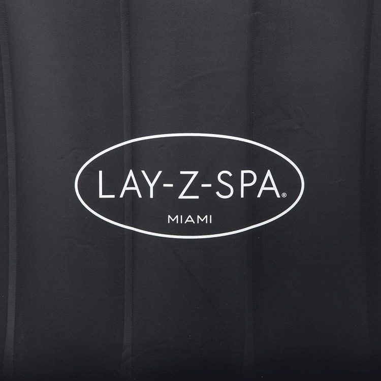 Lay-Z Spa AirJet Miami 4 Person Inflatable Hot Tub in Black - Box Opened