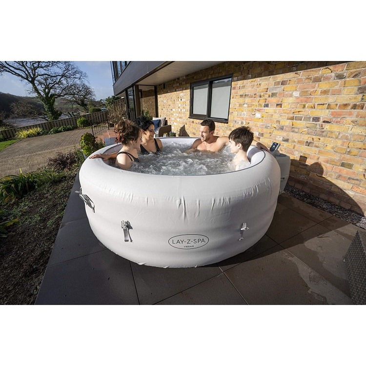 GRADE A1 - Lay-Z-Spa AirJet Vegas 6 Person Hot Tub in White