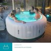 Lay-Z-Spa AirJet Paris 6 Person Hot Tub in White with LED Lights