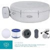 Lay-Z-Spa AirJet Paris 6 Person Hot Tub in White with LED Lights