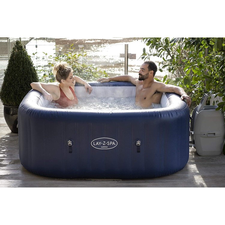 Lay-Z Spa AirJet Hawaii 6 Person Hot Tub in Blue