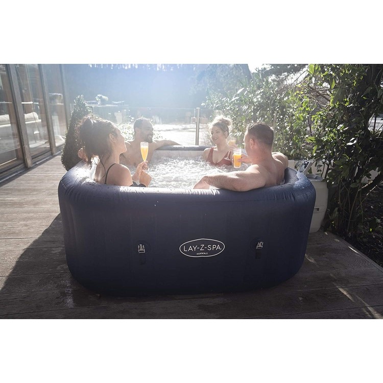 Lay-Z Spa AirJet Hawaii 6 Person Hot Tub in Blue