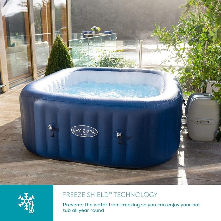 Lay-Z Spa AirJet Hawaii 6 Person Hot Tub in Blue