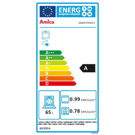 Refurbished Amica 608CE2TAXX 60cm Electric Cooker With Ceramic Hob Stainless Steel