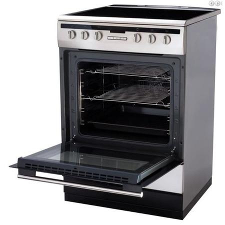 Refurbished Amica 608CE2TAXX 60cm Electric Cooker With Ceramic Hob Stainless Steel