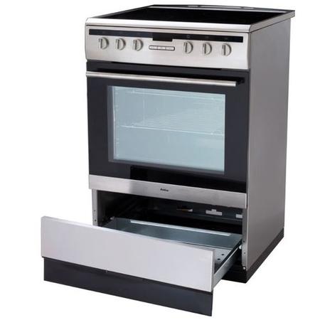 Refurbished Amica 608CE2TAXX 60cm Electric Cooker With Ceramic Hob Stainless Steel