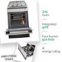 Refurbished Amica 608GG5MSXX 60cm Single Oven Gas Cooker - Stainless Steel