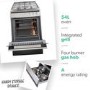 Amica 60cm Gas Cooker - Stainless Steel