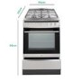 Refurbished Amica 608GG5MSXX 60cm Single Oven Gas Cooker - Stainless Steel