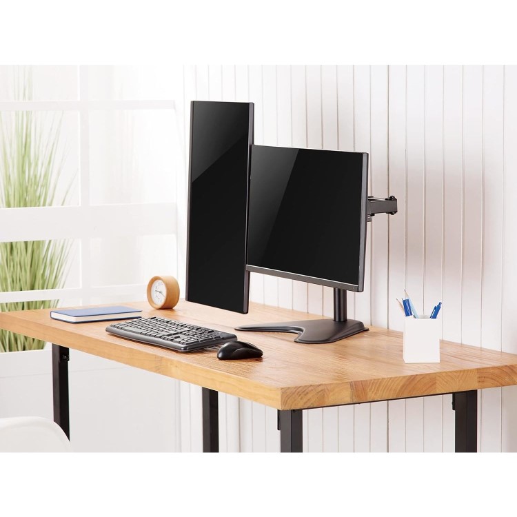 Equip 17"-32" Economy Dual Monitor Tabletop Stand