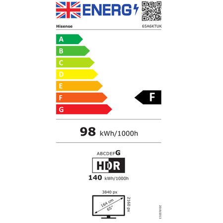 Hisense A6K 65 inch Smart 4K Ultra HD LED TV