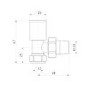 ONLY OPENED - Matt Black Round Angled Radiator Valves - For Pipework Which Comes From The Wall